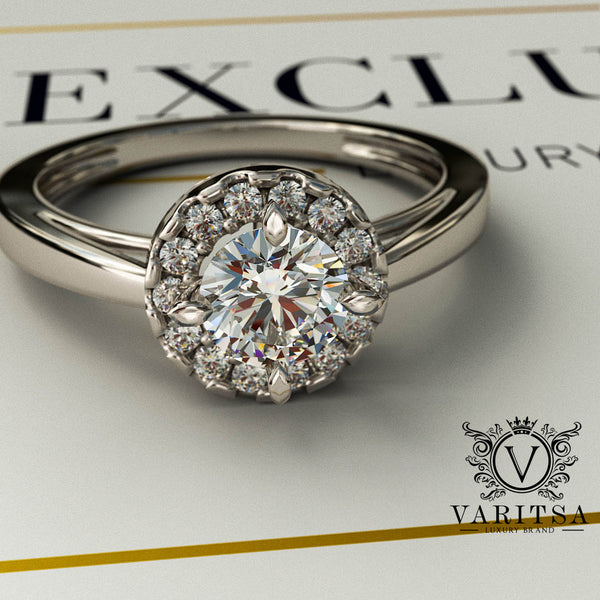 0.64ct Brilliant Cut Diamond Gold Engagement Ring - 03US29